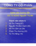 Tiểu luận pháp luật doanh nghiệp: Công ty cổ phần