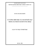 Luận văn Thạc sĩ Triết học: Tư tưởng triết học của Nguyễn Đức Đạt trong tác phẩm Nam Sơn tùng thoại