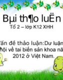 Đề thảo luận: Dư luận xã hội về tai biến sản khoa năm 2012 ở Việt Nam