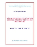 Luận văn Thạc sĩ kinh tế: Mức độ truyền dẫn của tỷ giá giá (ERPT) vào chỉ số giá tiêu dùng (CPI) Việt Nam trong giai đoạn 2000 – 2011