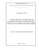 Luận văn Thạc sĩ Khoa học môi trường: Đánh giá hiện trạng ô nhiễm kim loại nặng trong nước biển ven bờ vịnh Hạ Long và đề xuất các giải pháp giảm thiểu ô nhiễm