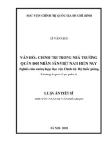 Luận án Tiến sĩ Văn hoá học: Văn hóa chính trị trong nhà trường Quân đội nhân dân Việt Nam hiện nay