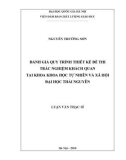 LUẬN VĂN: ĐÁNH GIÁ QUY TRÌNH THIẾT KẾ ĐỀ THI TRẮC NGHIỆM KHÁCH QUAN TẠI KHOA KHOA HỌC TỰ NHIÊN VÀ XÃ HỘI ĐẠI HỌC THÁI NGUYÊN