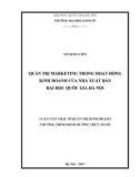 Luận văn Thạc sĩ Quản trị kinh doanh: Quản trị Marketing trong hoạt động kinh doanh của Nhà xuất bản Đại học Quốc Gia Hà Nội