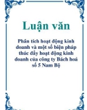 Luận văn: Phân tích hoạt động kinh doanh và một số biện pháp thúc đẩy hoạt động kinh doanh của công ty Bách hoá số 5 Nam Bộ