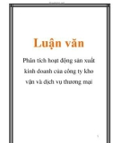 Luận văn: Phân tích hoạt động sản xuất kinh doanh của công ty kho vận và dịch vụ thương mại