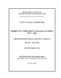 Luận văn Thạc sĩ Khoa học: Nghiên cứu tính chất catalaza của phức MN2+ - HIS