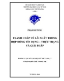 Luận văn: Tranh chấp về lãi suất trong hợp đồng tín dụng - Thực trạng và giải pháp