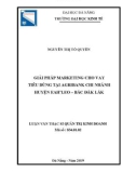 Tóm tắt Luận văn Thạc sĩ Quản trị kinh doanh: Giải pháp marketing cho vay tiêu dùng tại Agribank Chi nhánh huyện EaH'leo – Bắc Đắk Lắk