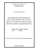 Tóm tắt Luận văn Thạc sĩ Quản trị kinh doanh: Hoàn thiện hoạt động thanh toán quốc tế bằng phương thức tín dụng chứng từ tại Ngân hàng TMCP Ngoại thương chi nhánh Đà Nẵng