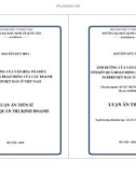 Luận án Tiến sĩ Quản trị kinh doanh: Ảnh hưởng của văn hóa tổ chức đến kết quả hoạt động của doanh nghiệp ngành dệt may Việt Nam