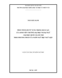 Luận văn Thạc sĩ Ngôn ngữ học: Phân tích lỗi từ vựng trong bài luận của sinh viên trường Đại học Ngoại ngữ - Đại học Quốc gia Hà Nội theo phương pháp của ngôn ngữ học ngữ liệu