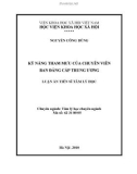 Tóm tắt luận án Tiến sĩ Tâm lý học: Kỹ năng tham mưu của chuyên viên ban Đảng cấp Trung ương