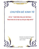 CHUYÊN ĐỀ KINH TẾĐề tài Xuất khẩu thủy sản Việt Nam – Thách thức & Cơ hội sau khi gia nhập WTO'