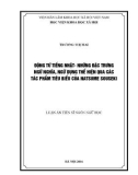 Luận án Tiến sĩ Ngôn ngữ học: Động từ tiếng Nhật - những đặc trưng ngữ nghĩa, ngữ dụng thể hiện qua các tác phẩm tiêu biểu của Natsume Souseki