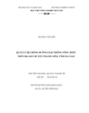 Luận văn: Quản lý hệ thống đường giao thông nông thôn trên địa bàn huyện Thanh Liêm, tỉnh Hà Nam - Dương Văn Hội