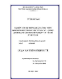 Luận án tiến sĩ Kinh tế: Nghiên cứu hệ thống quản lý tri thức doanh nghiệp nhằm nâng cao lợi thế cạnh tranh cho doanh nghiệp vừa và nhỏ Việt Nam