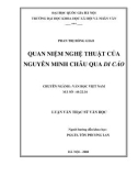 Luận văn Thạc sĩ Văn học: Quan niệm nghệ thuật của Nguyễn Minh Châu qua Di cảo