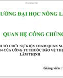 Thuyết trình: Quan hệ công chúng