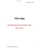 Tiểu luận: PHƯƠNG PHÁP ĐÀM PHÁN VỚI ĐÀI LOAN