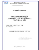 Luận văn Thạc sĩ Văn học Việt Nam: Tính chất triết luận trong văn xuôi Nguyễn Khải, thời kì đổi mới