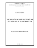 Luận văn Thạc sĩ Quan hệ quốc tế: Tác động của chủ nghĩa dân tộc đối với Liên minh châu Âu từ năm 2004 đến nay