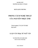 Luận văn Thạc sĩ Ngữ văn: Phong cách nghệ thuật của Nguyễn Nhật Ánh