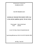 Luận văn Thạc sĩ Quản trị kinh doanh: Đánh giá thành tích nhân viên tại Cảng hàng không quốc tế Đà Nẵng