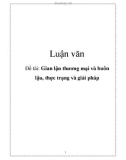 Luận văn: Gian lận thương mại và buôn lậu, thực trạng và giải pháp