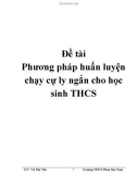 Luận văn: Phương pháp huấn luyện chạy cự ly ngắn cho học sinh THCS