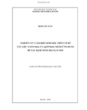 Luận án Tiến sĩ Khoa học vật liệu: Nghiên cứu cảm biến sinh học trên cơ sở vật liệu nano MoS2 và AgNP/MoS2 nhằm ứng dụng để xác định nồng độ glucose