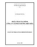 Luận văn thạc sĩ Tài chính Ngân hàng: Phân tích tài chính Công ty Cổ phần đường Biên Hòa