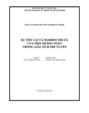 Báo cáo tổng kết đề tài KH&CN cấp Bộ: Sự tồn tại và nghiệm tối ưu của một số bài toán trong giải tích phi tuyến