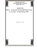 Đề tài: Công tác kế toán TSCĐ tại Công ty Xe máy- xe đạp Thống Nhất 