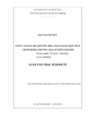 Luận văn Thạc sĩ Kinh tế: Nâng cao giá trị thương hiệu ngân hàng hợp nhất – Ngân hàng thương mại cổ phần Sài Gòn