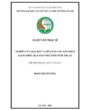 Luận văn Thạc sĩ Thủy văn học: Nghiên cứu hạn hán và đề xuất các giải pháp giảm thiểu hạn hán cho tỉnh Ninh Thuận