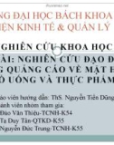 Nghiên cứu khoa học: Nghiên cứu đạo đức trong quảng cáo về mặt hàng đồ uống và thực phẩm