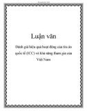 Luận văn: Đánh giá hiệu quả hoạt động của tòa án quốc tế (ICC) và khả năng tham gia của Việt Nam