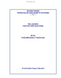 Tiểu luận Phân thích thiết kế hệ thống: Phần mềm quản lý khách sạn