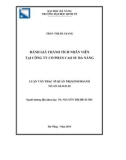 Luận văn Thạc sĩ Quản trị kinh doanh: Đánh giá thành tích nhân viên tại Công ty cổ phần cao su Đà Nẵng