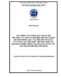 Luận án Tiến sĩ Quản trị kinh doanh: Tác động của năng lực quản trị tri thức và vốn xã hội đến kết quả kinh doanh thông qua vai trò trung gian của năng lực đổi mới: trường hợp các doanh trong ngành sản xuất - kinh doanh Cửa tại thành phố Hồ Chí Minh
