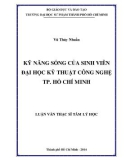 Luận văn Thạc sĩ Tâm lý học: Kỹ năng sống của sinh viên Đại học Kỹ thuật Công nghệ TP. Hồ Chí Minh