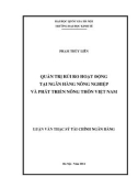 Luận văn Thạc sĩ Tài chính ngân hàng: Quản trị rủi ro hoạt động tại Ngân hàng Nông nghiệp và Phát triển Nông thôn Việt Nam