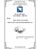 ĐỀ ÁN THỰC TRẠNG TỶ GIÁ HỐI ĐOÁI Ở VIỆT NAM GIAI ĐOẠN 2008 ĐẾN NAY - MÔN HỌC: TÀI CHÍNH – TIỀN TỆ