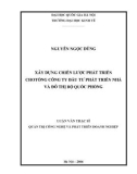 Tóm tắt Luận văn Thạc sĩ Kinh tế: Xây dựng chiến lược phát triển cho Tổng công ty Đầu tư phát triển Nhà và Đô thị Bộ Quốc phòng