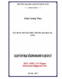 Luận văn Thạc sĩ Kinh doanh và quản lý: Xây dựng thương hiệu Trường đại học Hạ Long