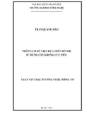 Luận văn Thạc sĩ Công nghệ thông tin: Phân cụm dữ liệu dựa trên đồ thị sử dụng cây khung cực tiểu