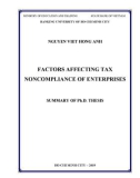 Summary of PhD thesis: Factors affecting tax noncompliance of enterprises