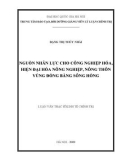 Luận văn Thạc sĩ Kinh tế chính trị: Nguồn nhân lực cho công nghiệp hoá, hiện đại hoá nông nghiệp, nông thôn vùng đồng bằng sông Hồng