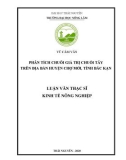 Luận văn Thạc sĩ Kinh tế nông nghiệp: Phân tích chuỗi giá trị chuối tây trên địa bàn huyện Chợ Mới tỉnh Bắc Kạn